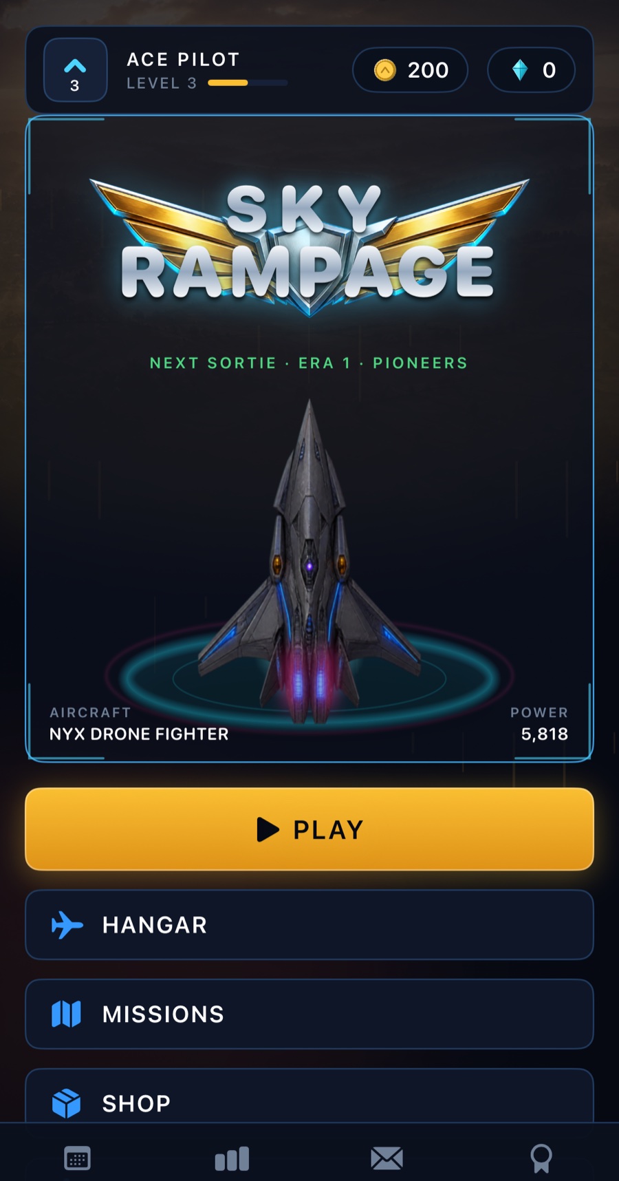 SkyRampage hangar
