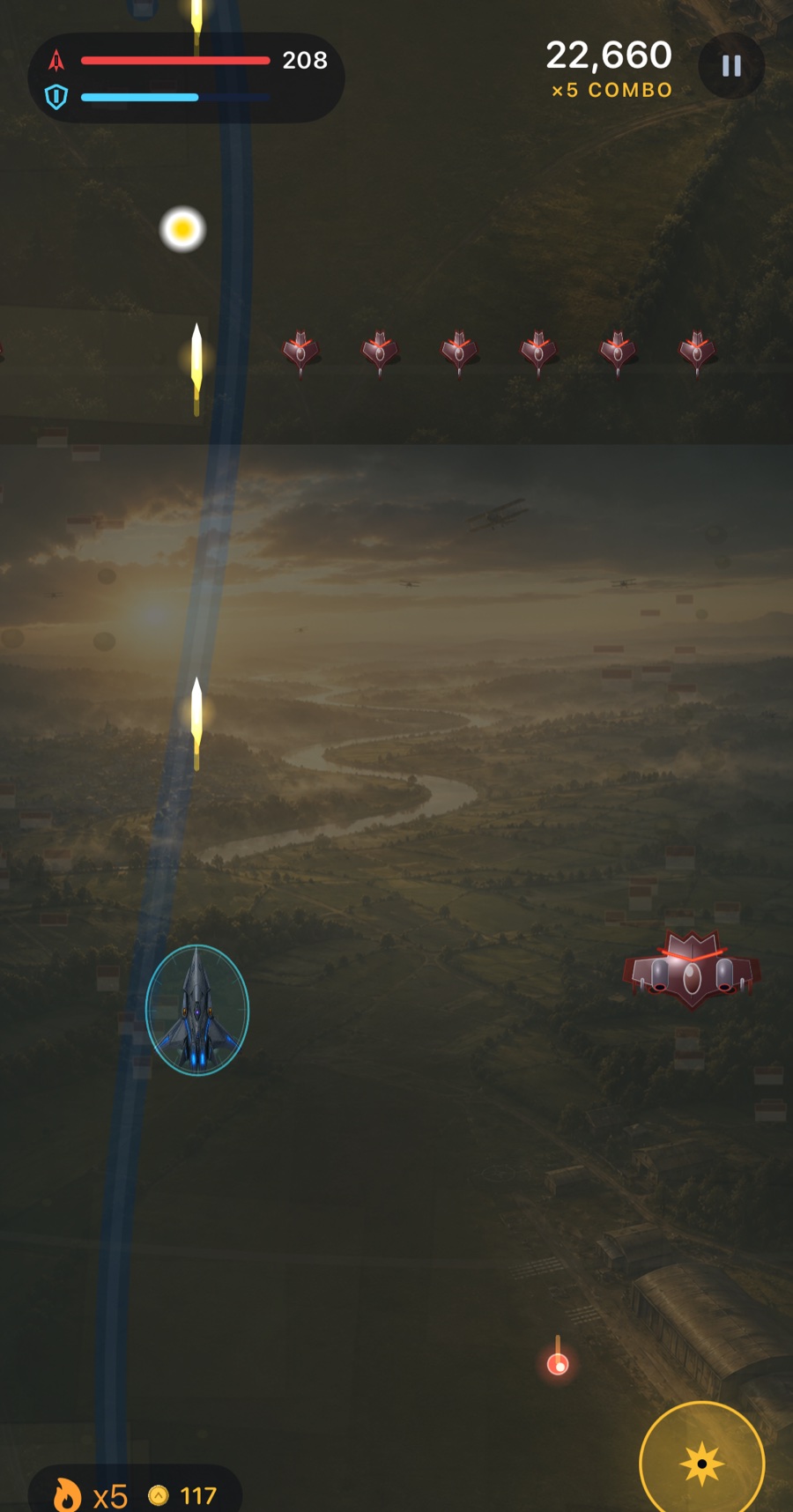 SkyRampage enemy formation
